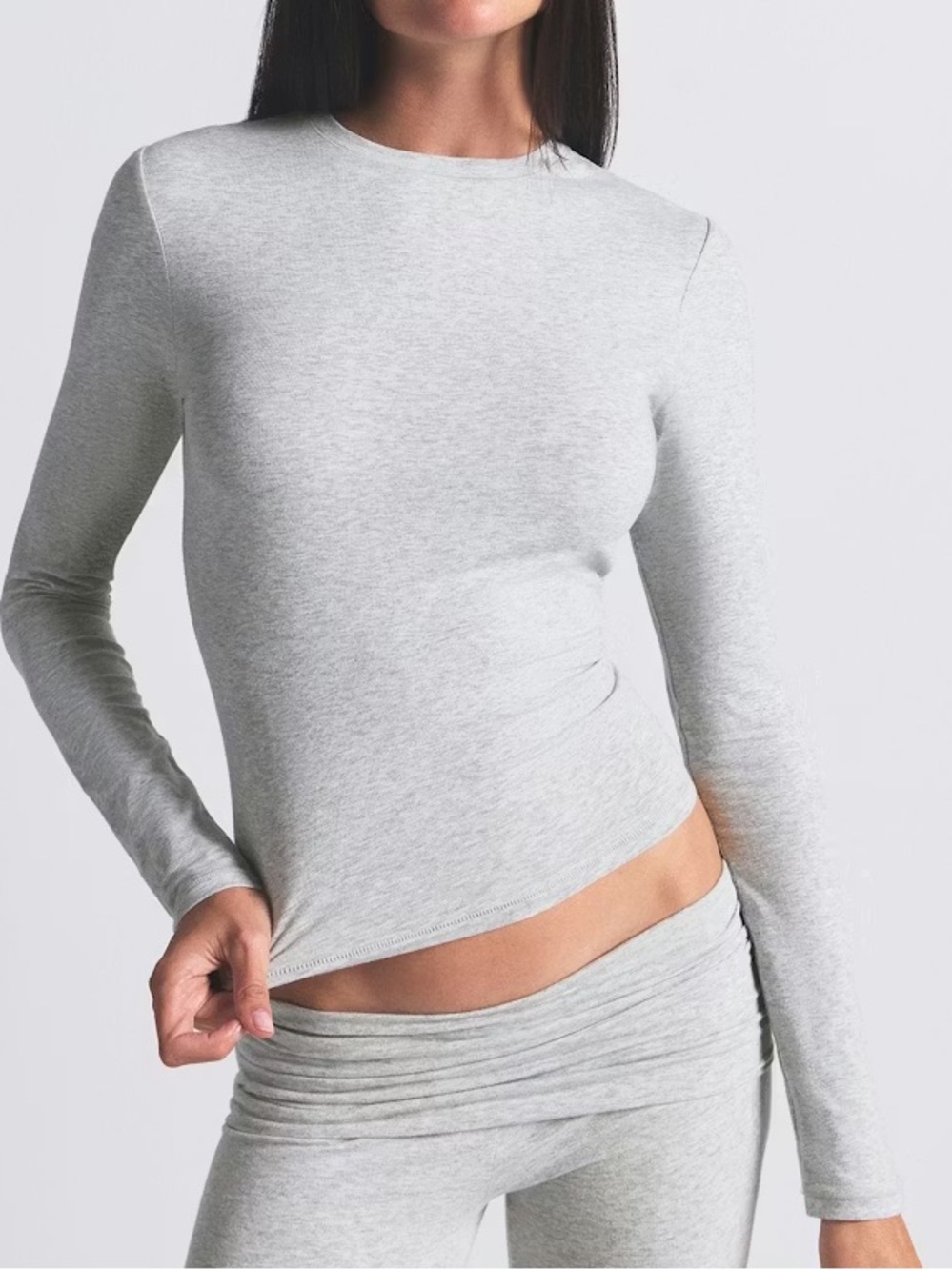 Skims Cotton Jersey Long Sleeve T-Shirt